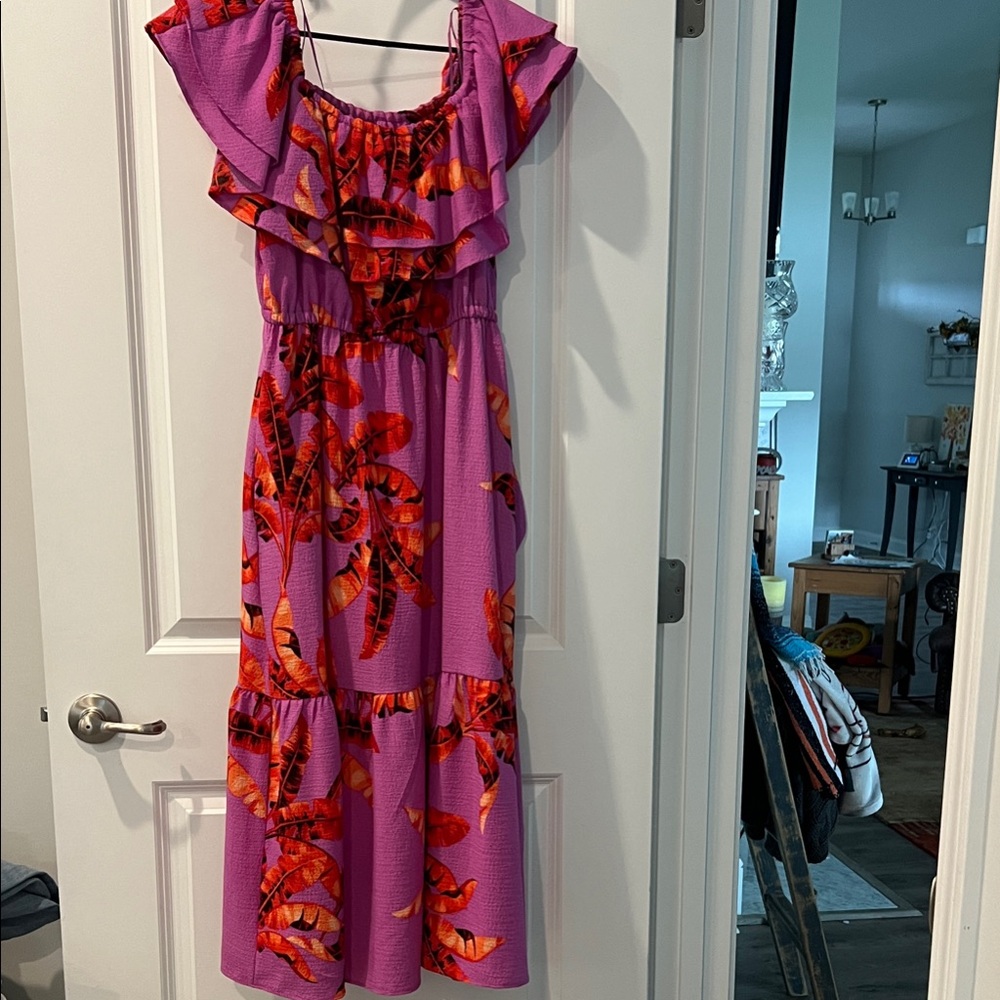 Sofia by Sofia Vergara Purple and Red Floral Dress